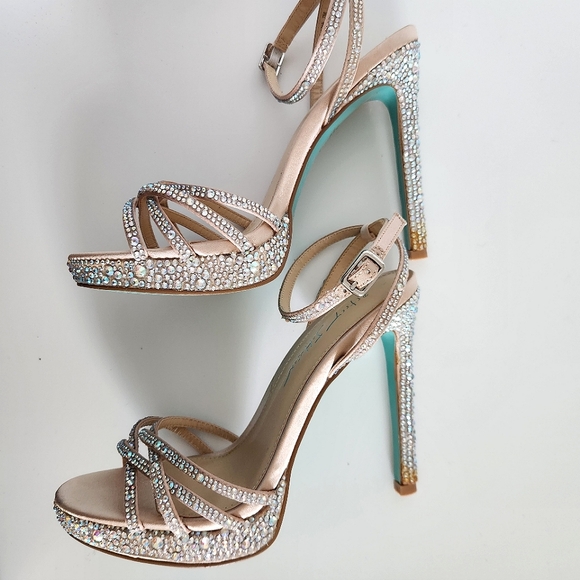 BETSEY JOHNSON Adde dress High heels jewel size 7, cocktail party pump - Picture 8 of 10